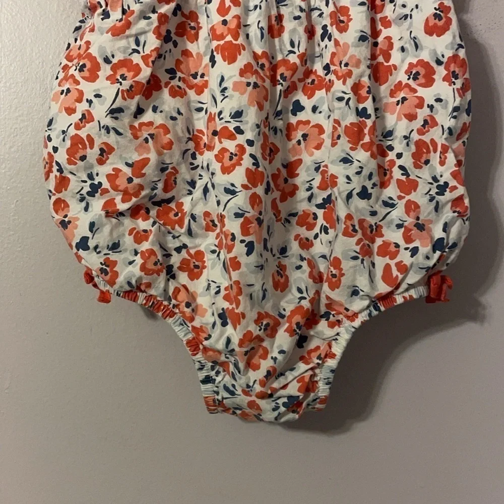 Tommy Bahama Floral Smocked Top Onesie Bodysuit Sleeveless size 18 months